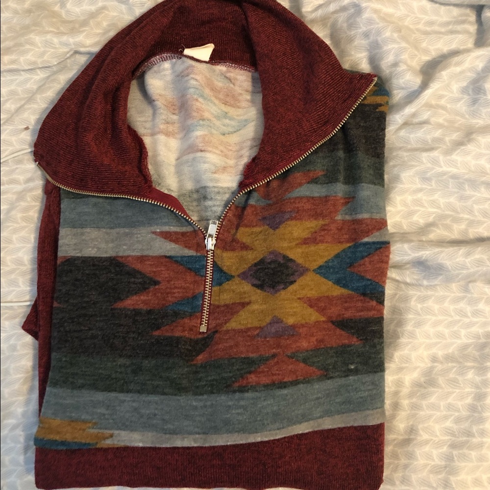 Aztec quarter zip jacket
